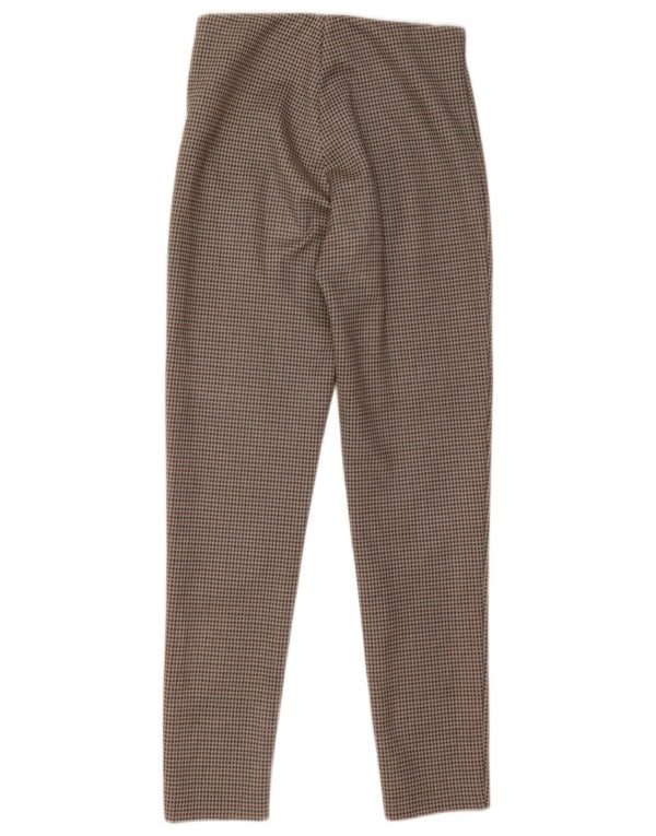 Zara Womens Leggings UK 4 XS Grå Houndstooth Polyester