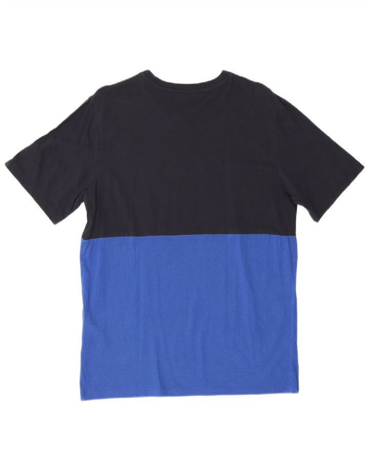 Jack & Jones Herre grafisk T-shirt Top Medium Marineblå Colourblock Bomuld