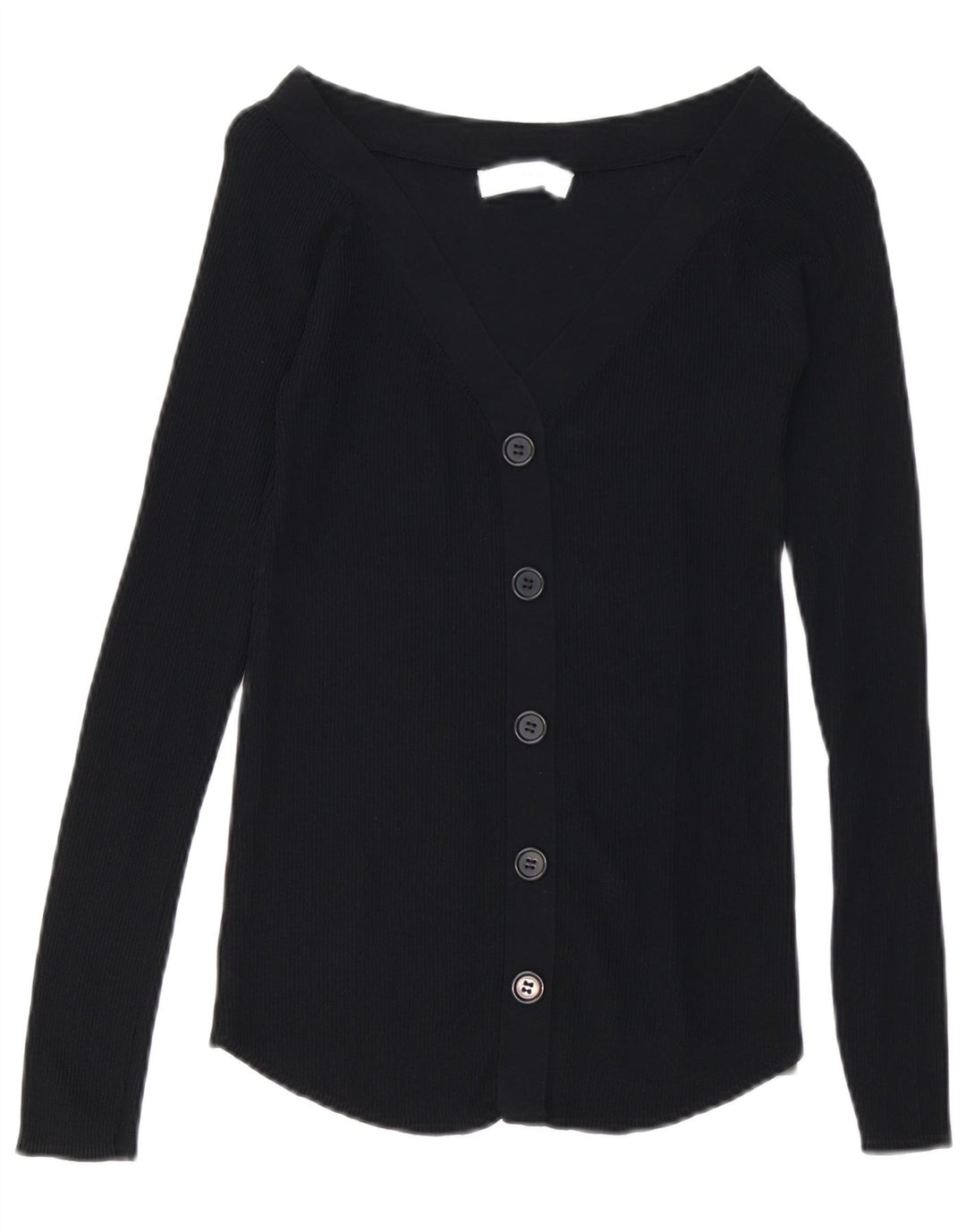 Zara Dame Cardigan Sweater UK 10 Small Black Viscose