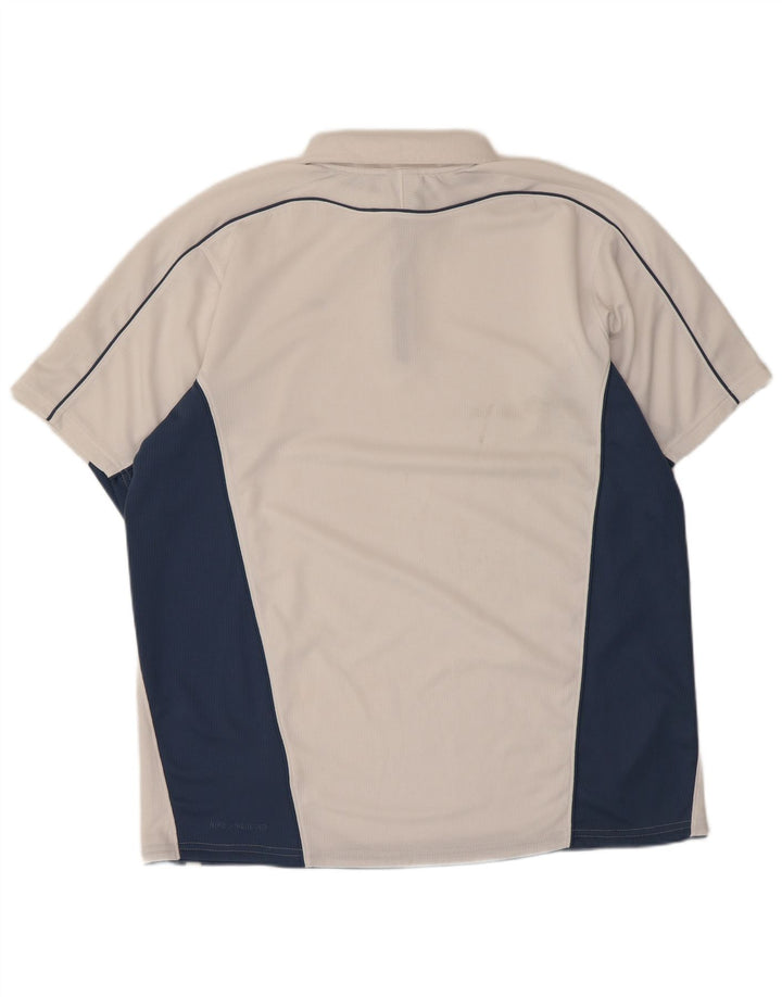 Nike Polo Shirt til mænd UK 45/47 XL Hvid Colourblock Polyester