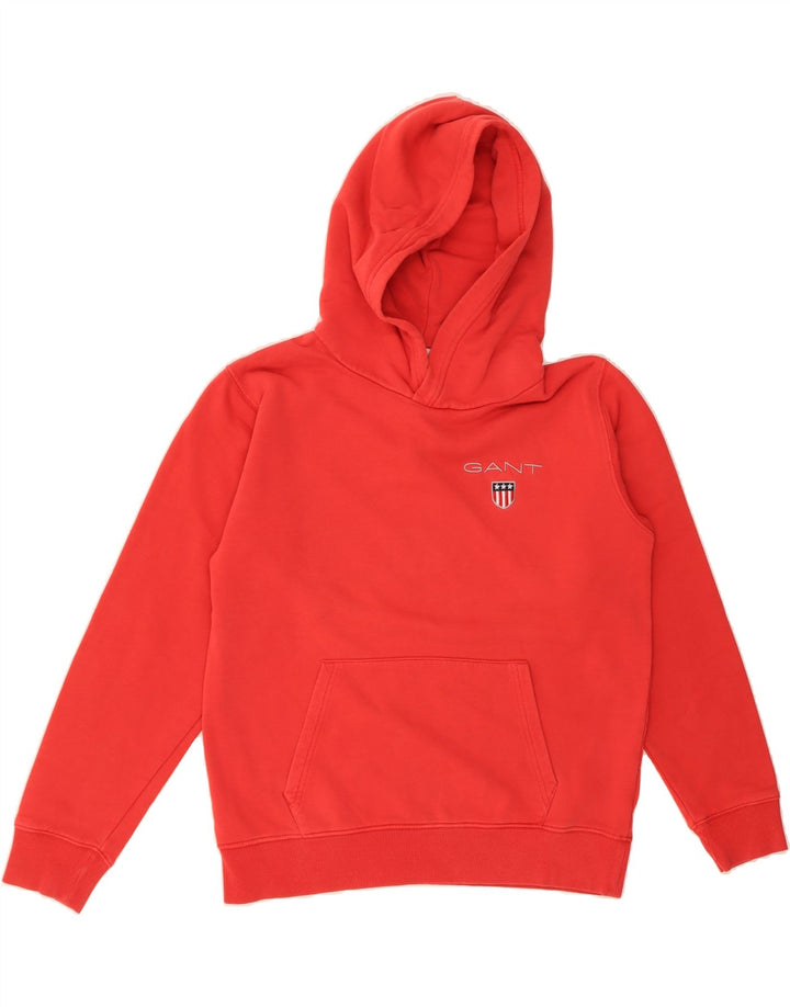 GANT Boys Hoodie Jumper 14-15 Years Red Cotton Vintage Gant and Second-Hand Gant from Messina Hembry 