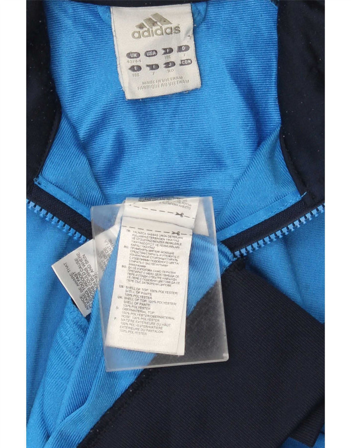 Adidas Træningsdragt til mænd Topjakke UK 42/44 Stor blå farveblok polyester
