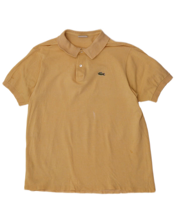 Lacoste Mens Polo Shirt Size 5 Large Yellow Cotton