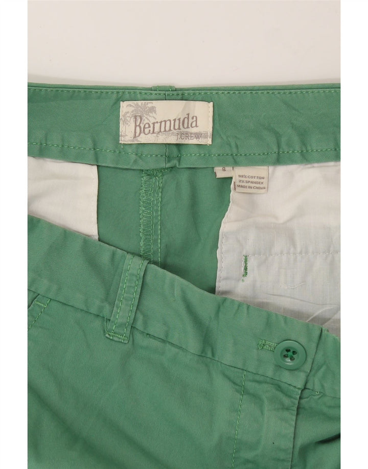 J. CREW Womens Bermuda Shorts US 8 Medium W34  Green Cotton Vintage J. Crew and Second-Hand J. Crew from Messina Hembry 