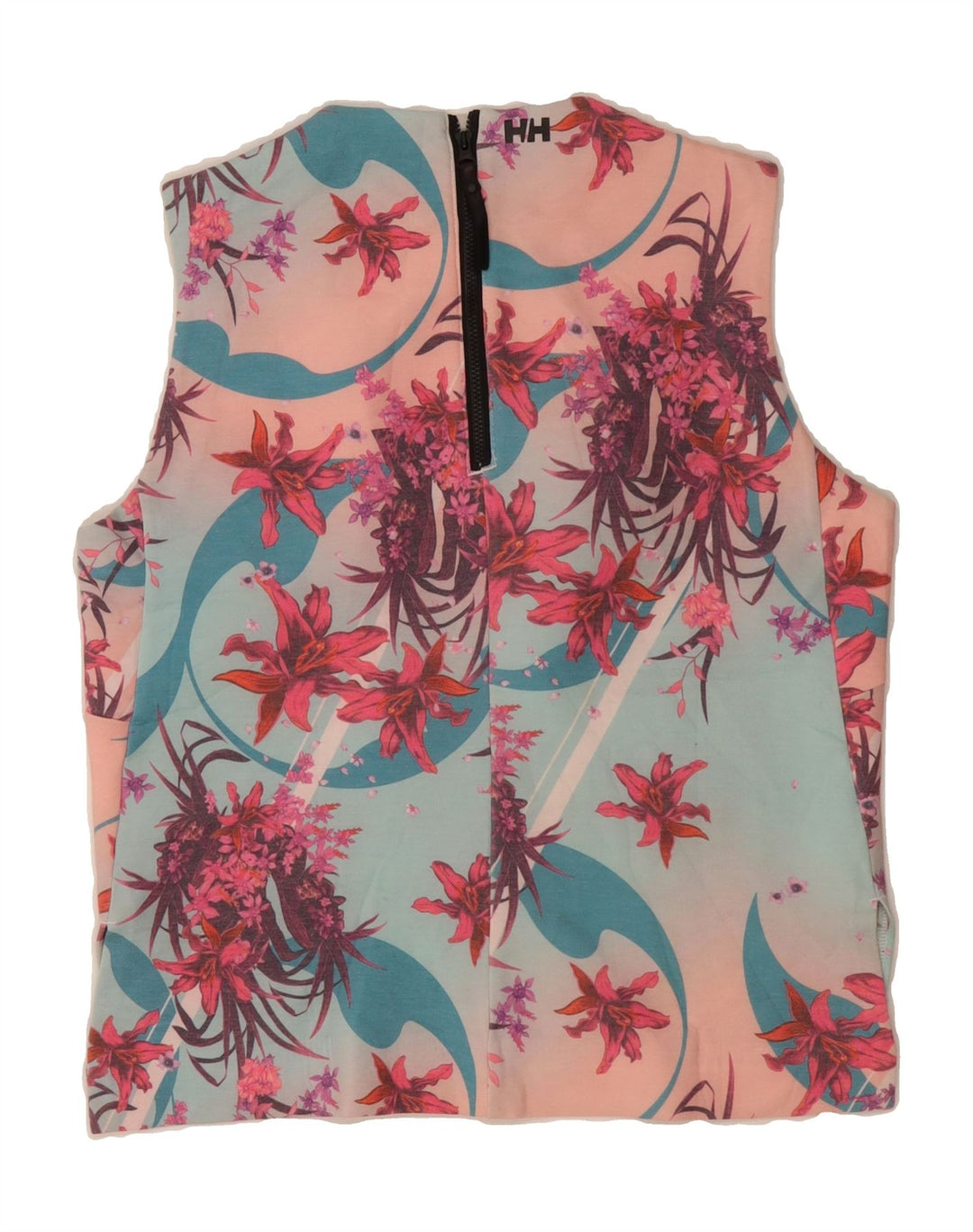 HELLY HANSEN Womens Sleeveless Blouse Top UK 10 Small Multicoloured Floral Vintage Helly Hansen and Second-Hand Helly Hansen from Messina Hembry 