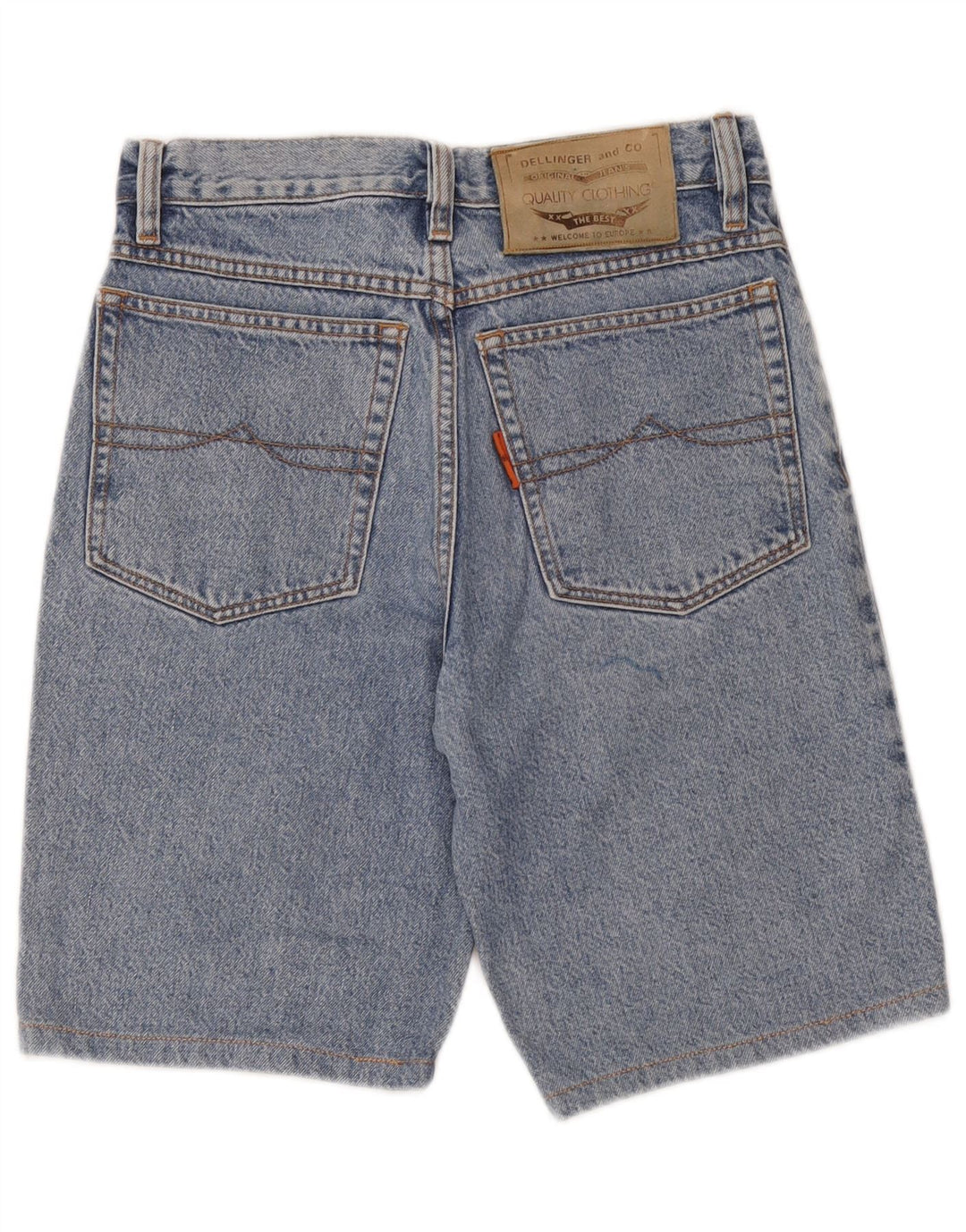 Vintage denimshorts til mænd W30 mellemblå bomuld
