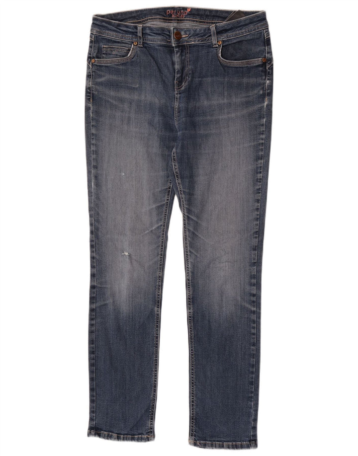 Marks & Spencer Dame Slim Jeans W32 L30 Blå Bomuld