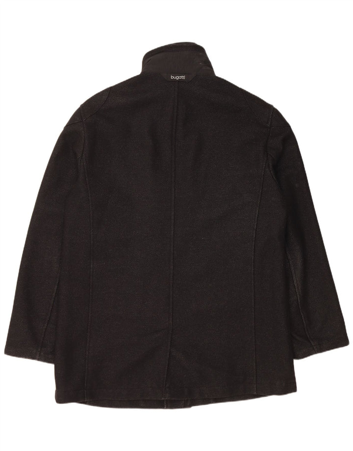 Bugatti Herre Overfrakke EU 54 2XL Sort Virgin Wool