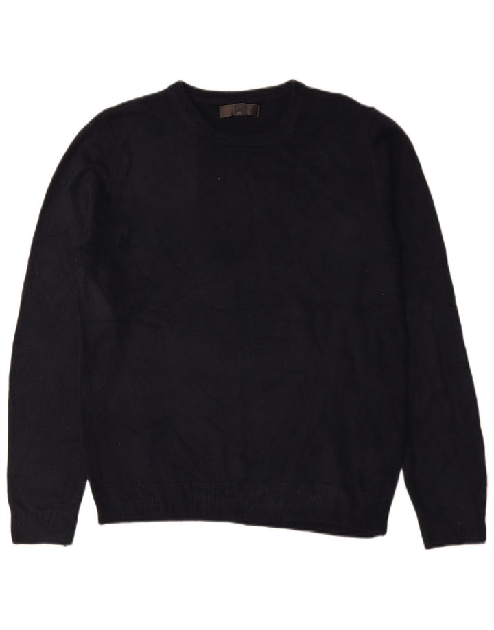 Marks & Spencer Herre sweater med rund hals, medium marineblå akryl