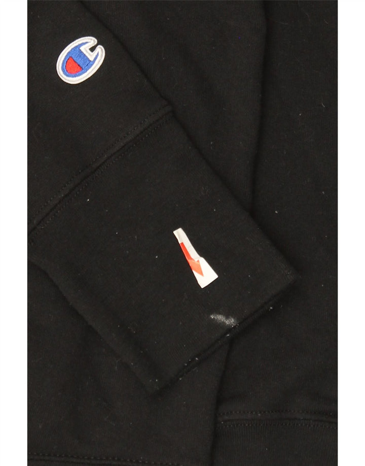 Champion Graphic Hoodie Jumper UK 14 Medium Sort Polyester