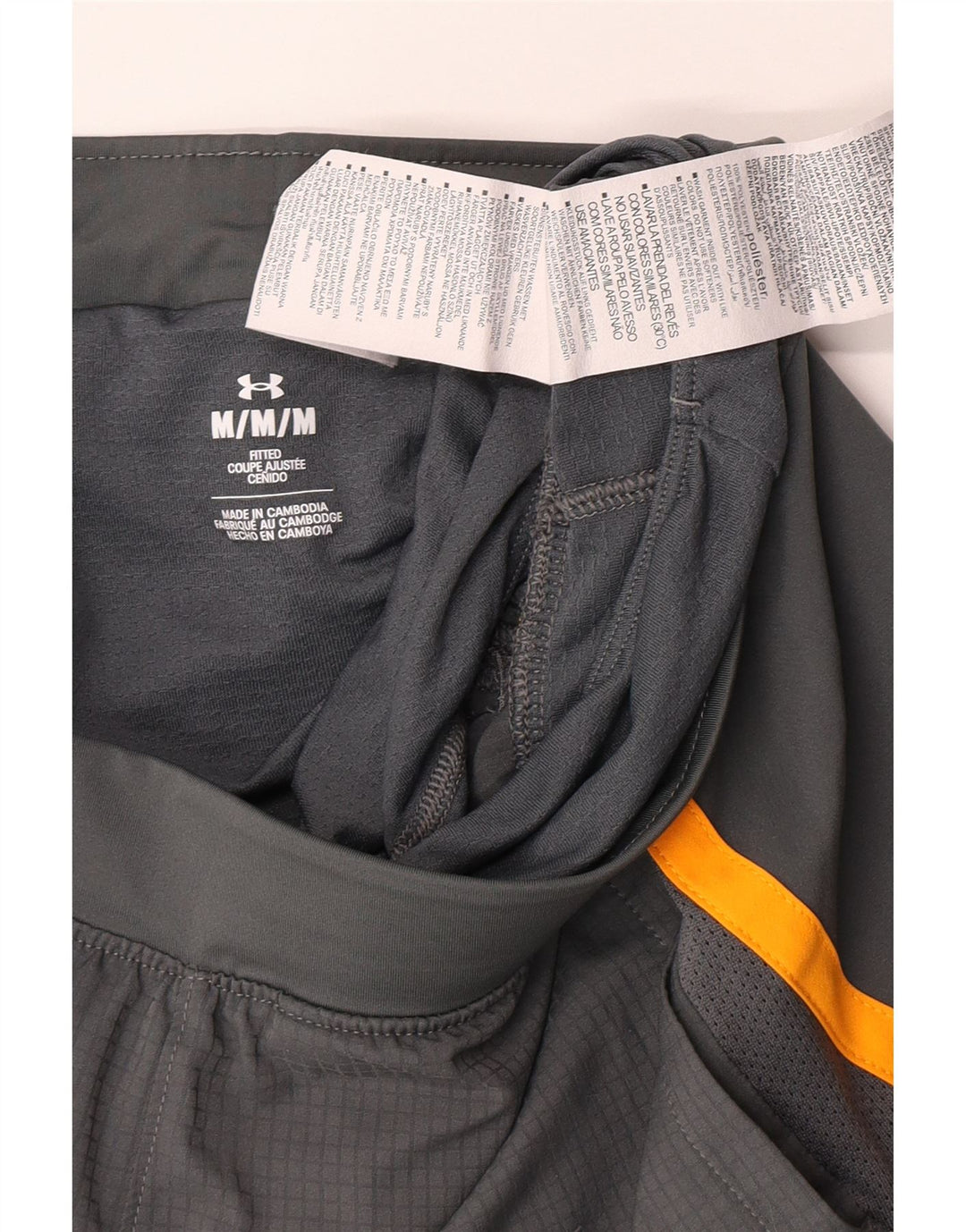 Under Armour Herre grafiske sportsshorts Medium Grå Colourblock Polyester