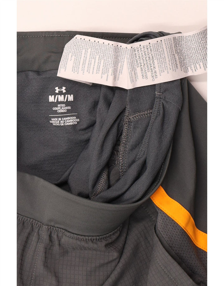 Under Armour Herre grafiske sportsshorts Medium Grå Colourblock Polyester