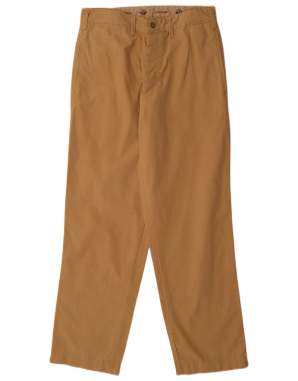 Dockers Straight Chino-bukser til mænd W32 L30 Beige Bomuld