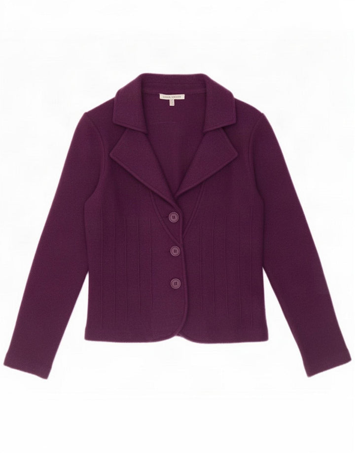 Laura Ashley Dame 3 Button Blazer Jacket UK 12 Medium Purple Lammeuld