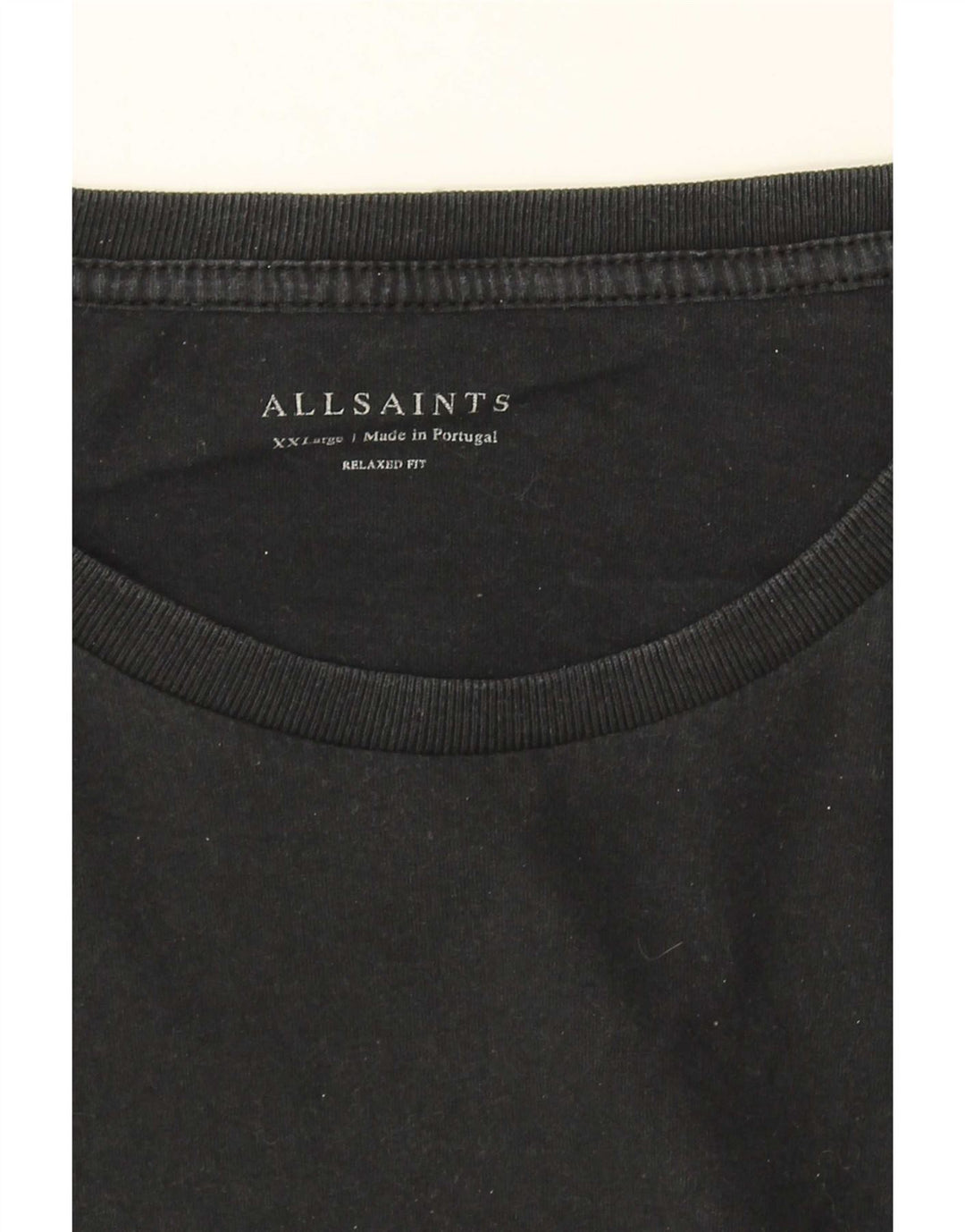 All Saints Herre Relaxed Fit Top Langærmet 2XL Sort Colourblock