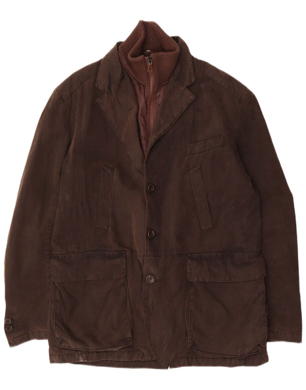 Marlboro Classics Herre Utility Jacket EU 56 3XL Khaki Bomuld