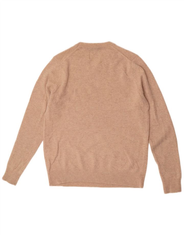 Superdry Sweater med rund hals til mænd mellem beige lammeuld