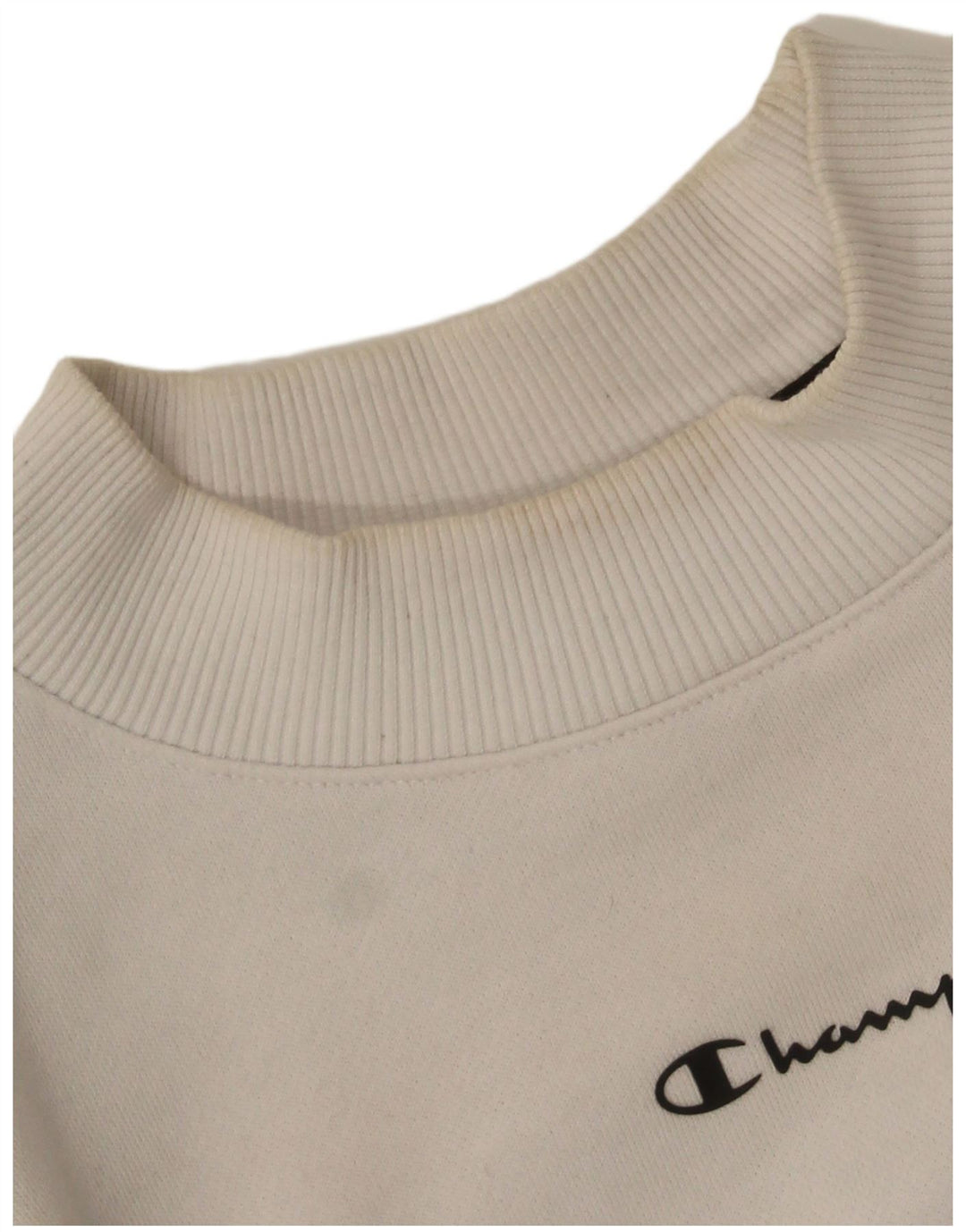 Champion Dame Grafisk Sweatshirt Jumper UK 14 Medium Sort Colourblock