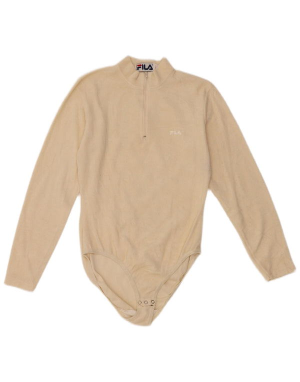 FILA Langærmet Fleece Bodysuit til kvinder IT 42 Medium Off White