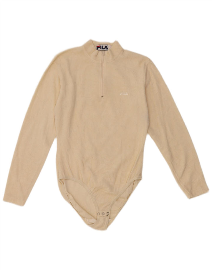 FILA Langærmet Fleece Bodysuit til kvinder IT 42 Medium Off White