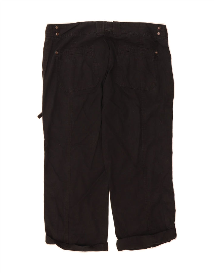 EDDIE BAUER Womens Straight Capri Trousers US 10 Large W32 L21  Black Vintage Eddie Bauer and Second-Hand Eddie Bauer from Messina Hembry 