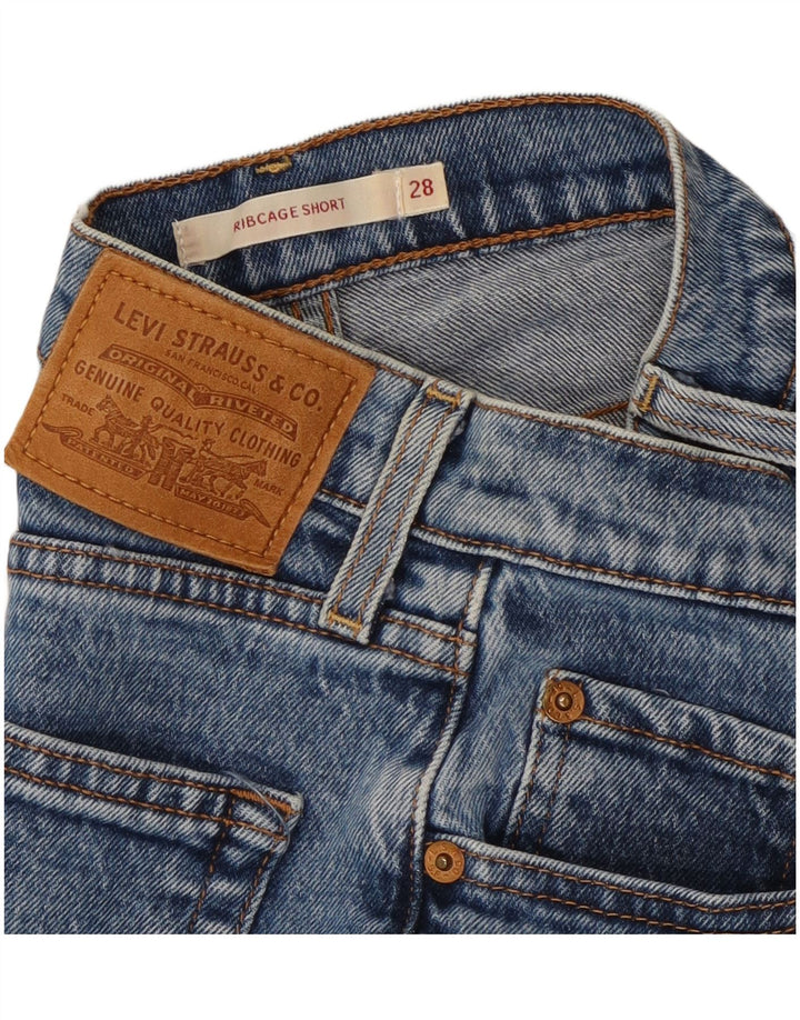 Levi's Dame Ribcage Denim Shorts W28 Medium Blue Bomuld
