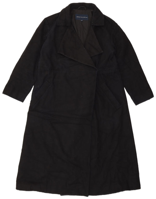 FRANSK FORBINDELSE Dame Oversized Open Overcoat UK 10 Small Black