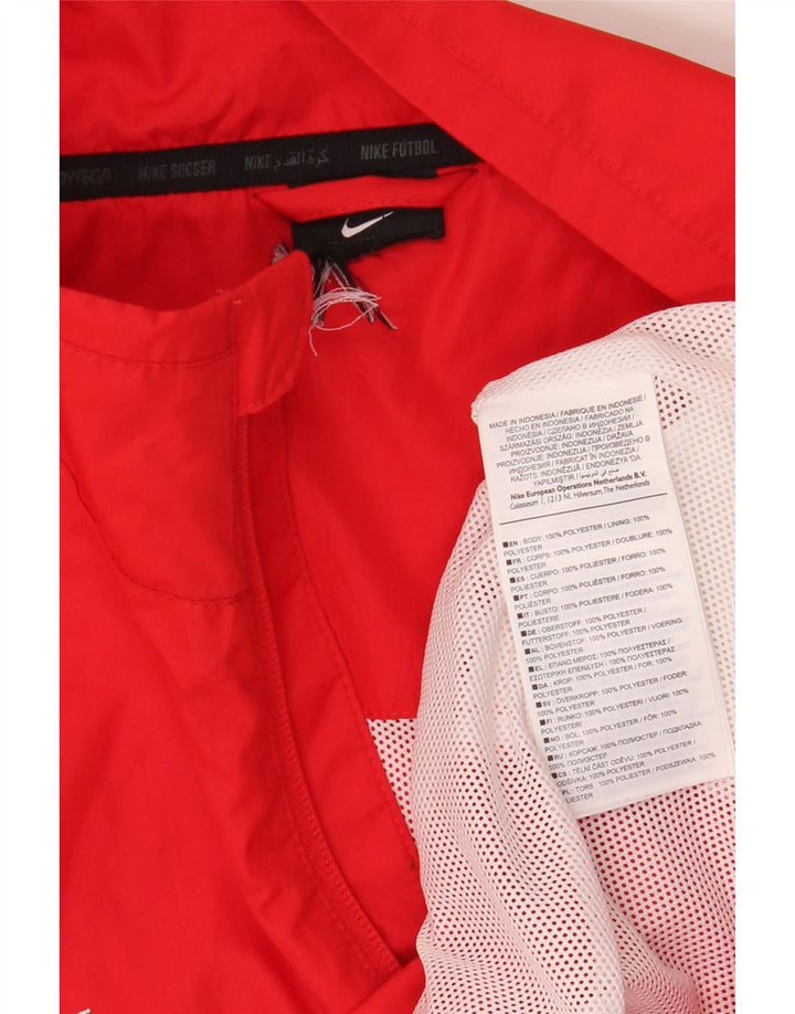 Nike Grafisk træningsdragt til mænd, topjakke, stor rød farveblok polyester