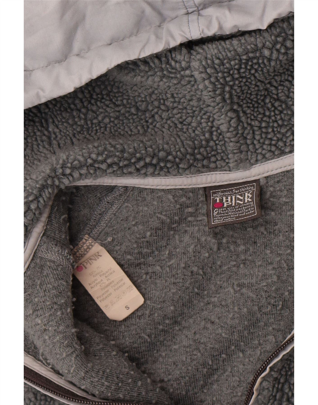 Tænk Pink Dame Hættejakke Fleece DK 10 Små Grå Akryl