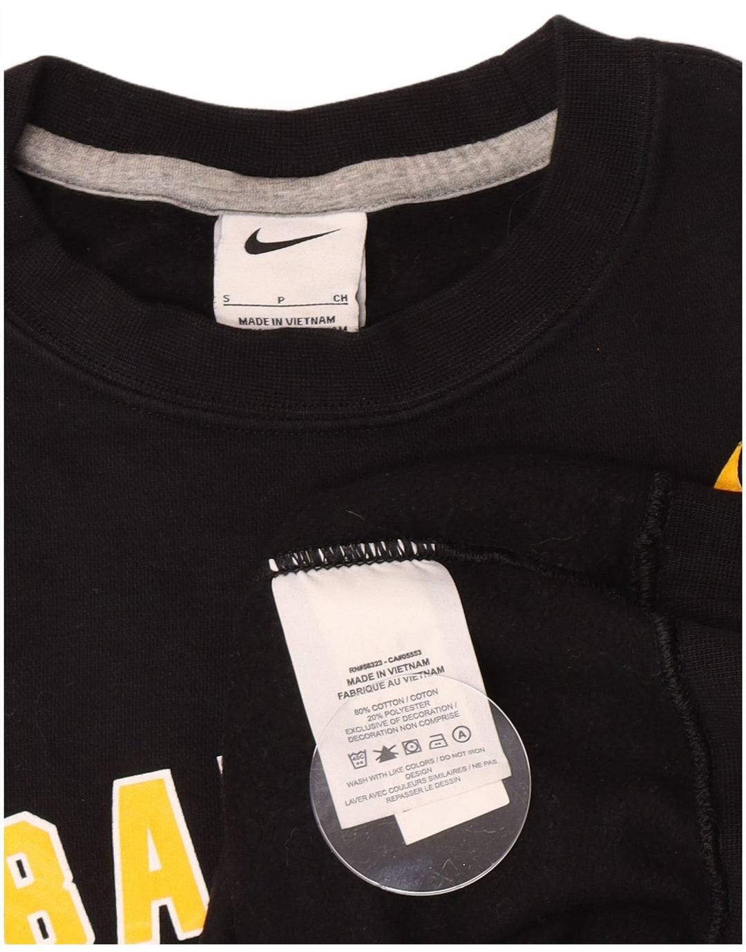 Nike Herre Baylor Bears Grafisk Sweatshirt Jumper Lille sort bomuld