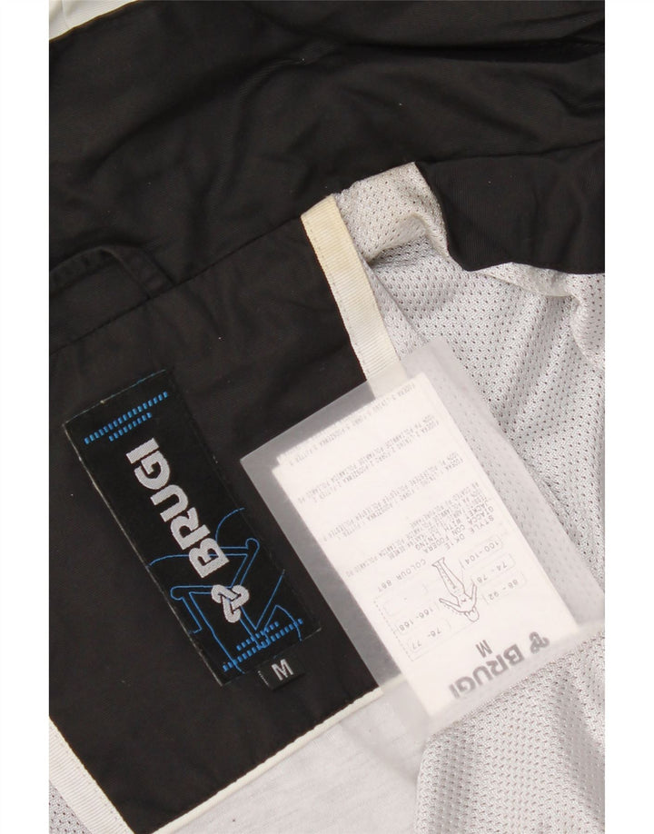 Brugi Regnjakke med hætte til kvinder UK 14 Medium Sort Colourblock Polyester