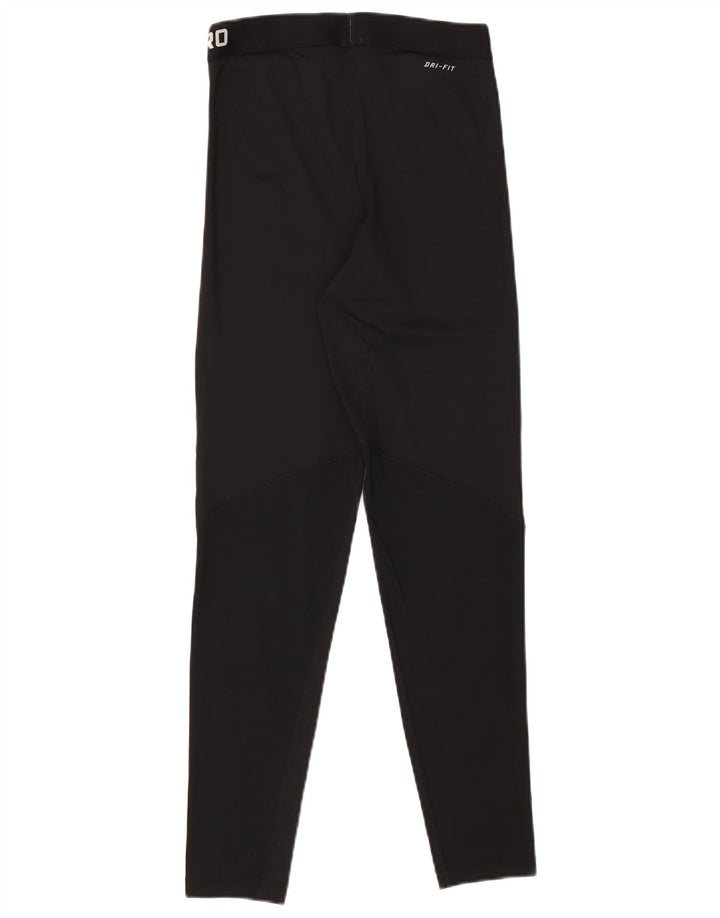 Nike Dame Dri Fit Grafiske Leggings UK 12 Medium Sort Polyester