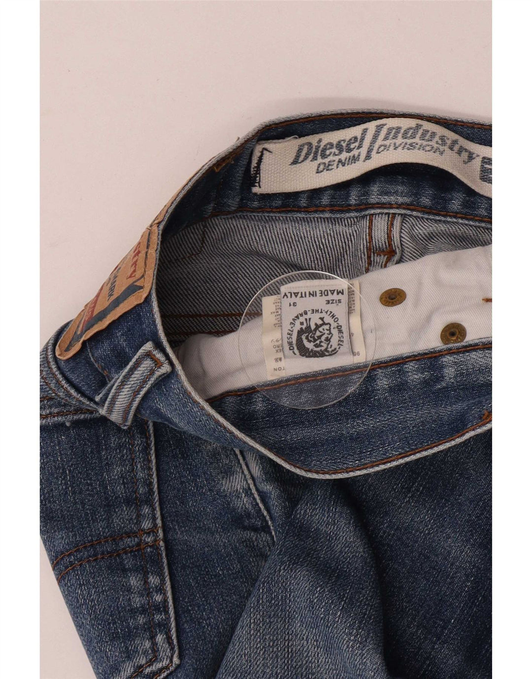 Diesel Dame Distressed Bootcut Jeans W31 L33 Blå Bomuld