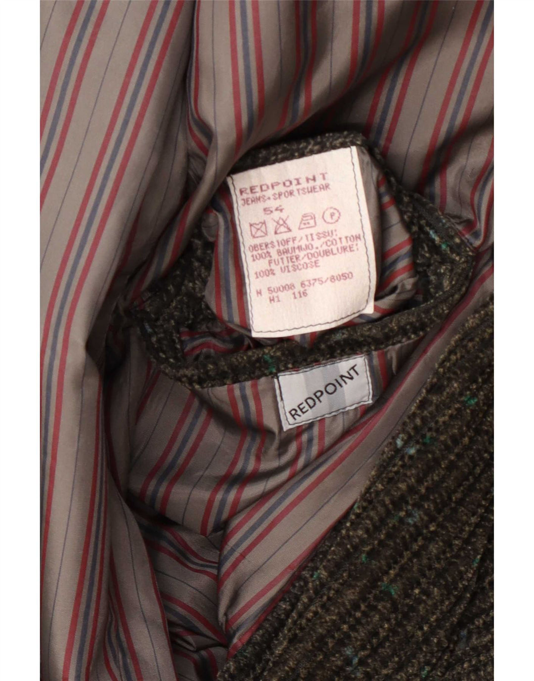 Redpoint Herre 1 Knap Corduroy Blazer Jacket EU 54 2XL Khaki Flecked