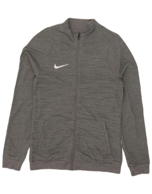Nike Dame Dri Fit Slim Fit træningsdragt Topjakke UK 10 Small Grå Flecked