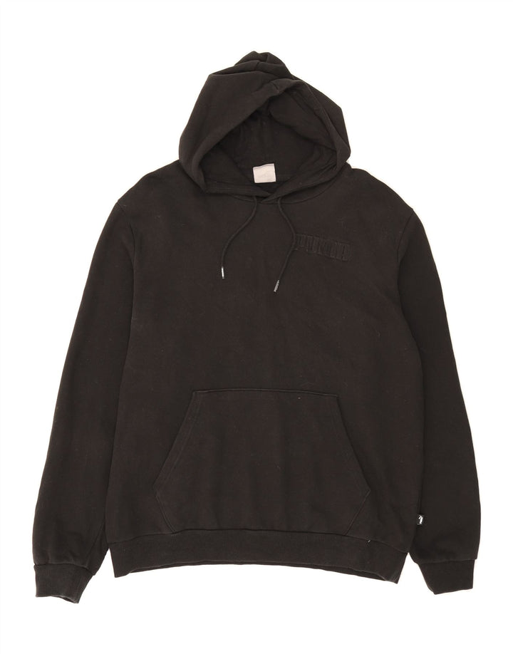PUMA Mens Hoodie Jumper Large Black Cotton Vintage Puma and Second-Hand Puma from Messina Hembry 
