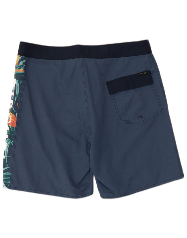 RIP CURL Grafiske badeshorts til mænd Medium Navy Blue Floral Polyester