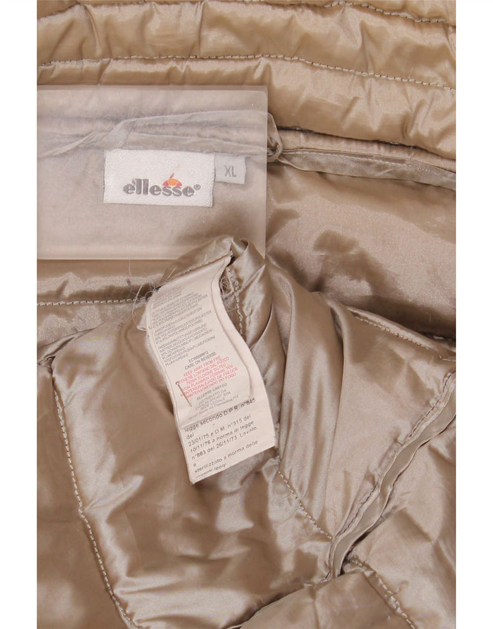Ellesse Dame Hætte Polstret Frakke UK 18 XL Sort Polyester