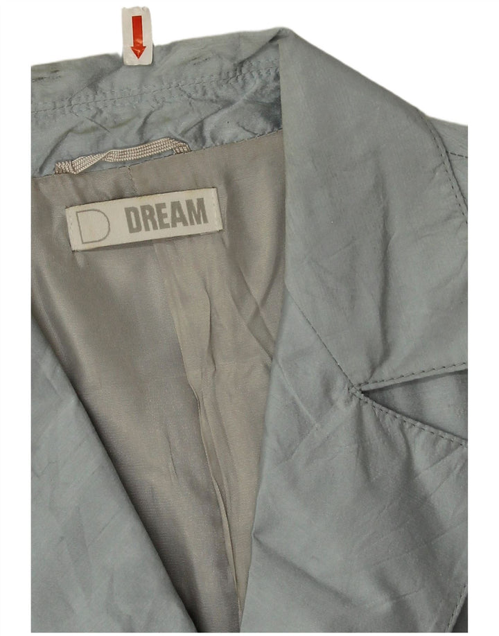 Dream Dame 2 Button Blazer Jacket UK 14 Large Blue Silk