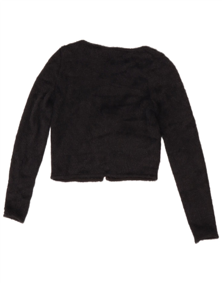 Topshop Dame Crop Cardigan Top UK 6 XS Sort Polyester