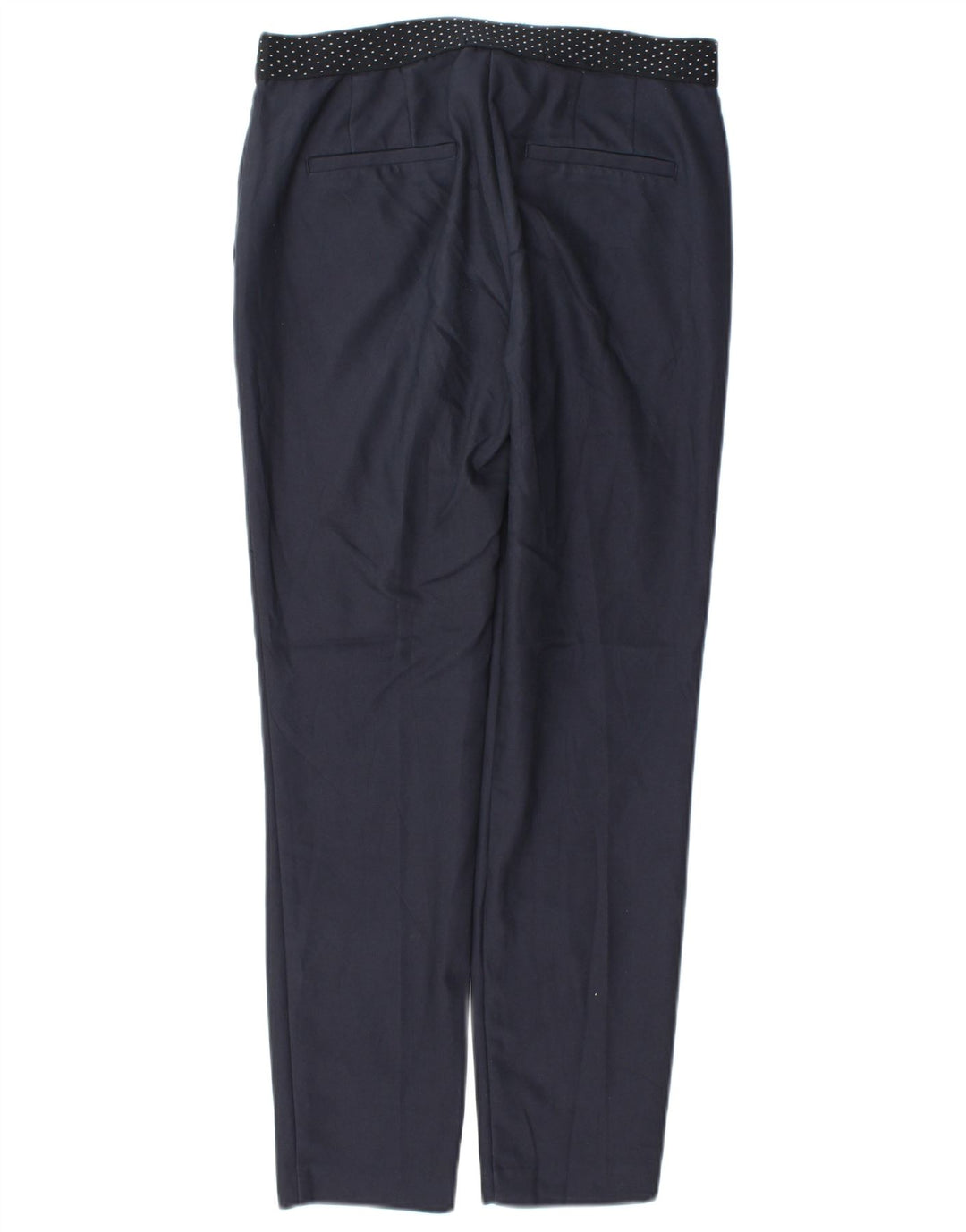 Zara Dame Slim Chino Bukser Small W26 L27 Navy Blue Polyester