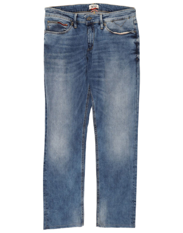 Tommy Hilfiger Herre Straight Jeans W34 L30 Blå Bomuld