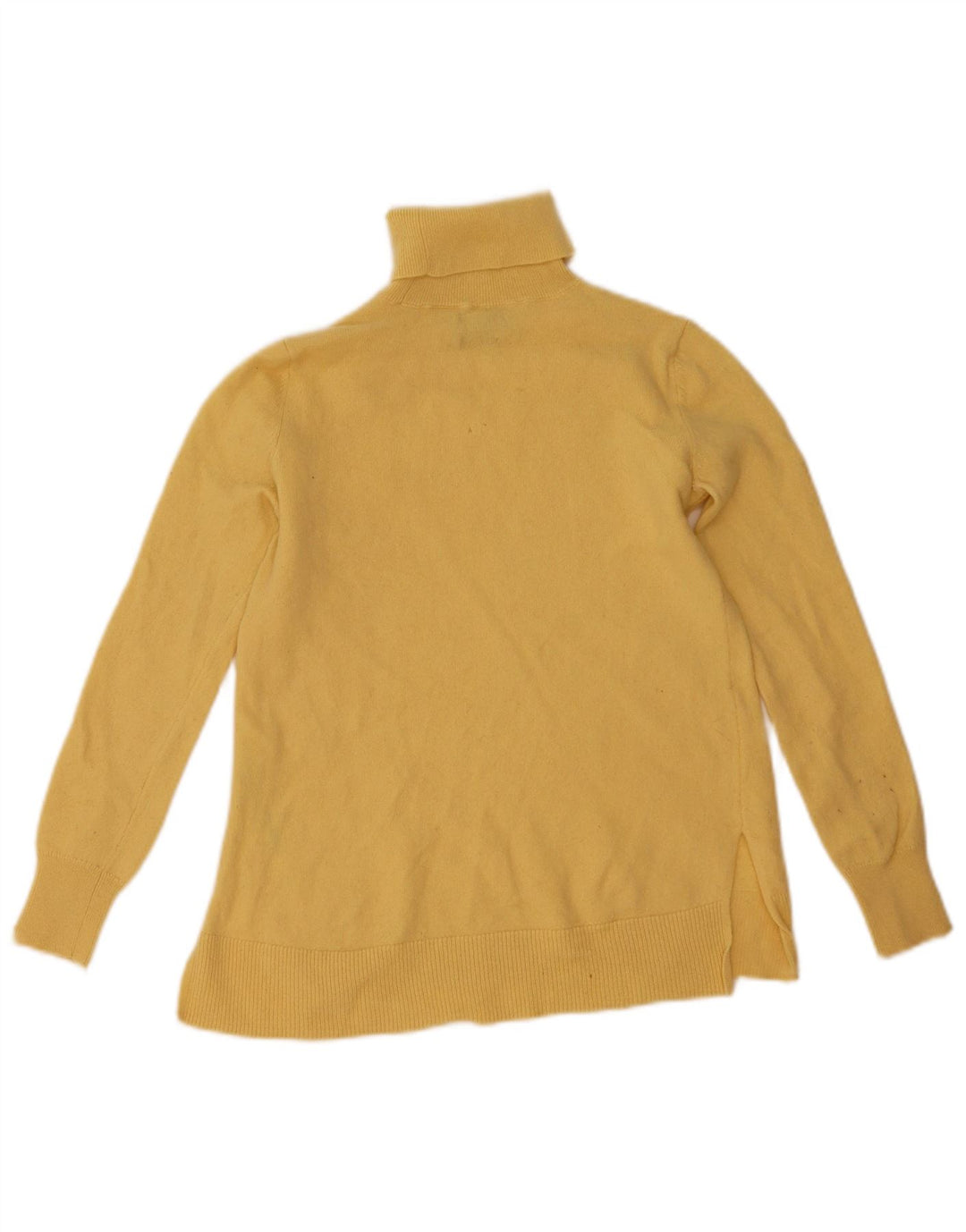 Massimo Dutti Dame Rullehals Sweater UK 6 XS Gul Uld