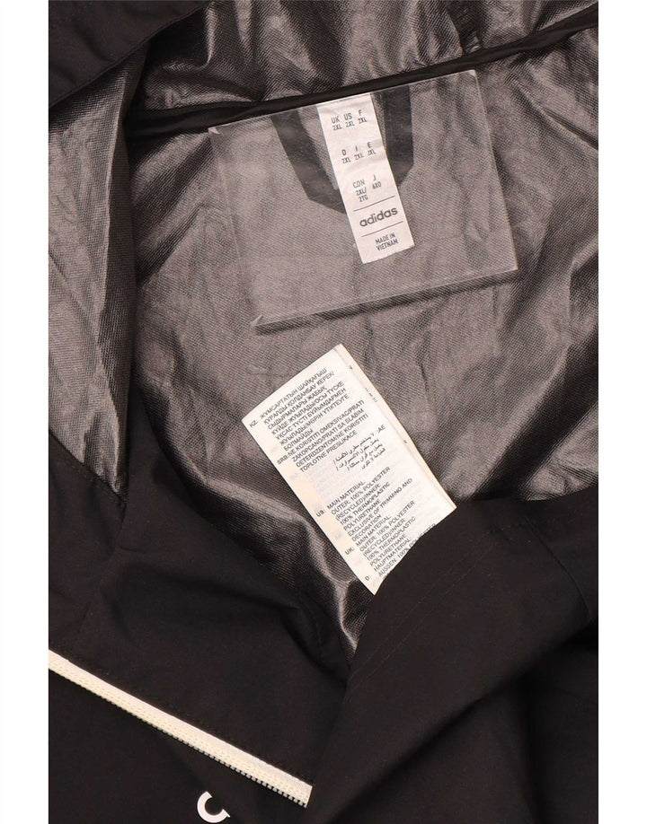 Adidas Regnjakke med hætte til mænd UK 44 2XL Sort Polyester