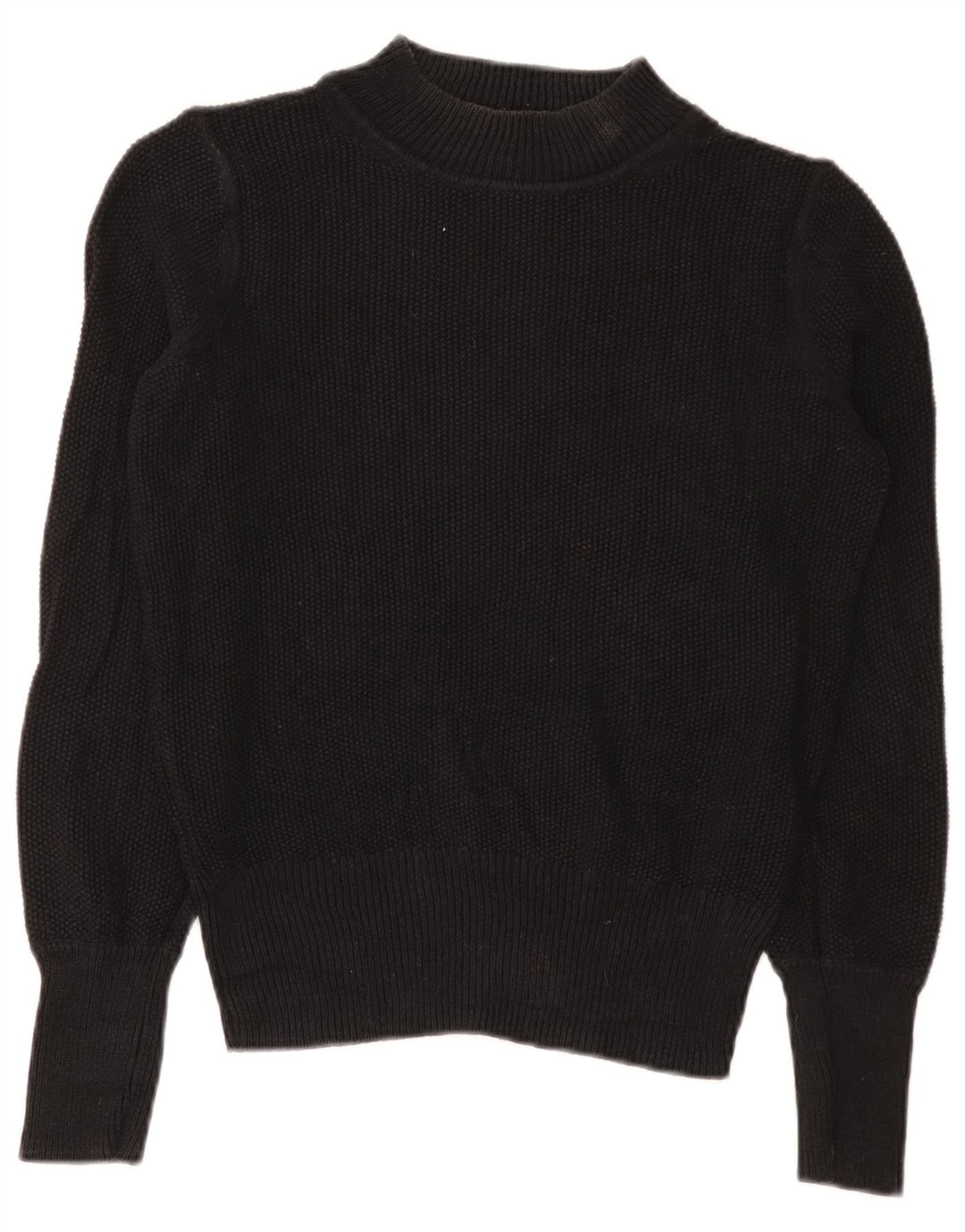 Gap Dame Turtle Neck Jumper Sweater UK 14 Medium Sort Bomuld