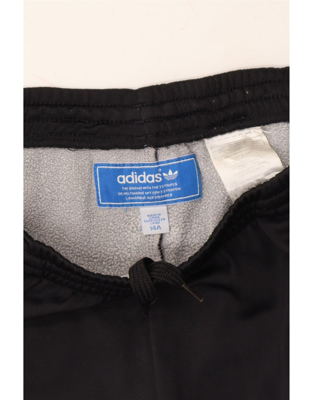 ADIDAS Boys Tracksuit Trousers 13-14 Years  Black Vintage Adidas and Second-Hand Adidas from Messina Hembry 