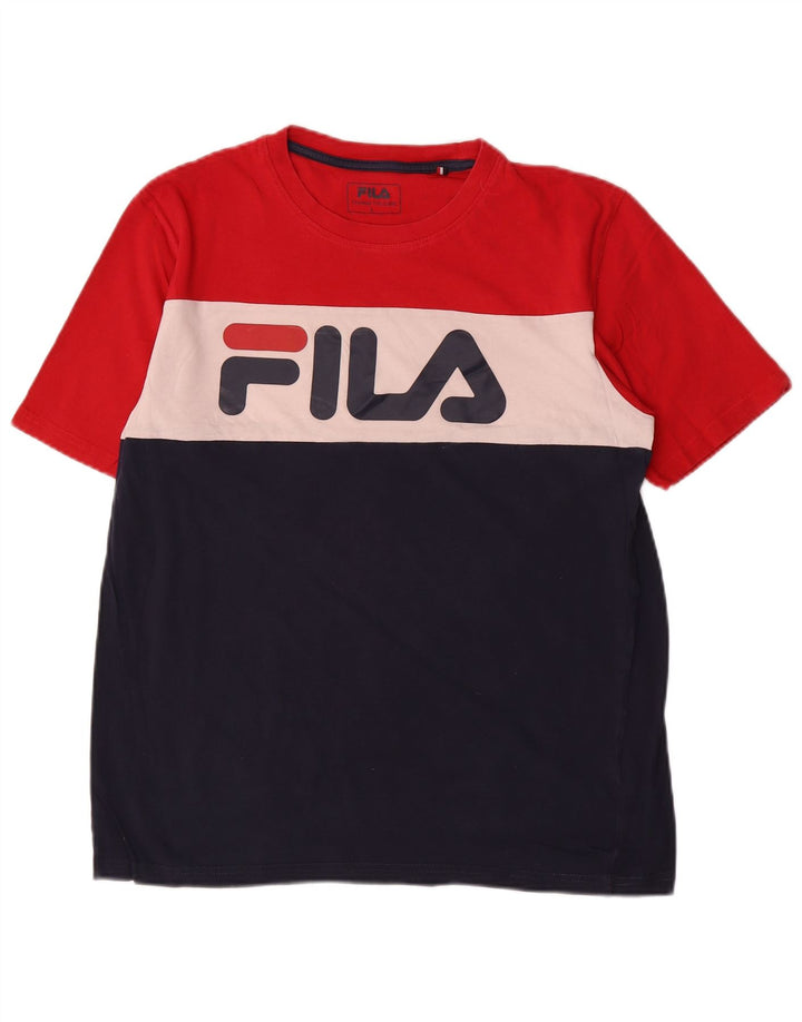 Fila Herre grafisk T-shirt Top Stor flerfarvet Colourblock