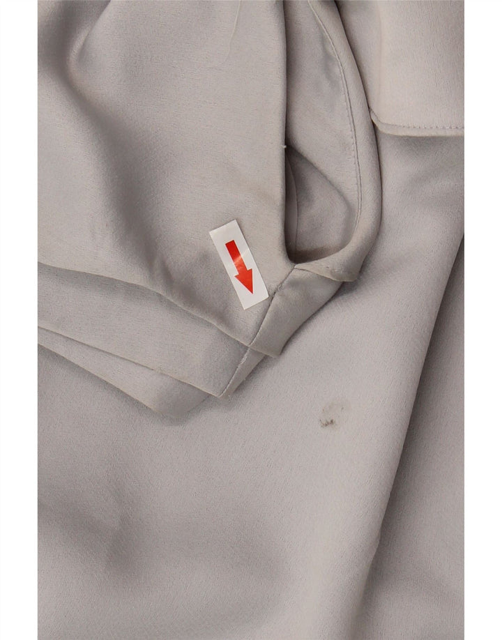 Reiss Kvinders Ærmeløs Skede Kjole UK 12 Medium Grey Polyester