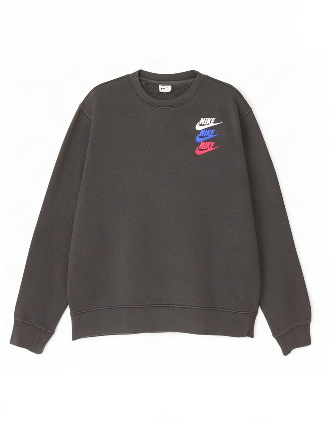 Nike grafisk sweatshirt til mænd, stor grå bomuld