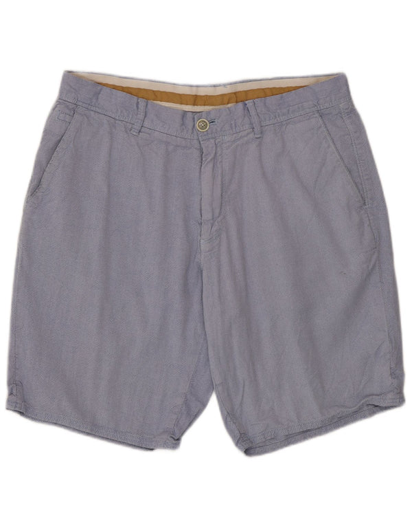 Massimo Dutti Herre Chino Shorts EU 42 Large W32 Blå Bomuld